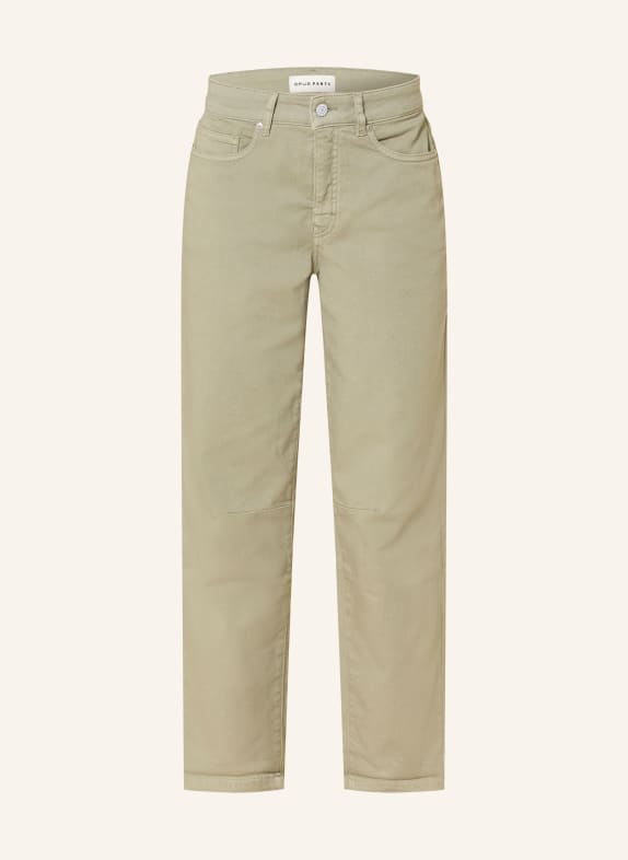 OPUS PANTS Džíny Barrel MELLY RELAX 30042 pale olive