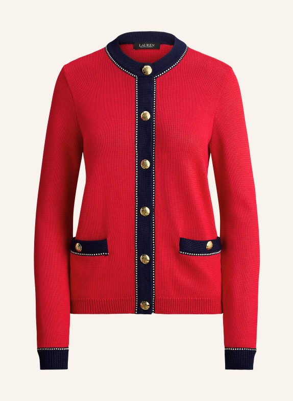 LAUREN RALPH LAUREN cardigan RED / BEIGE / DARK BLUE
