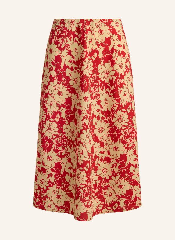 LAUREN RALPH LAUREN Sukně ČERVENÁ / BÉŽOVÁ