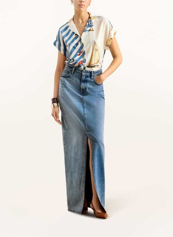LAUREN RALPH LAUREN jeansrok BLAUW