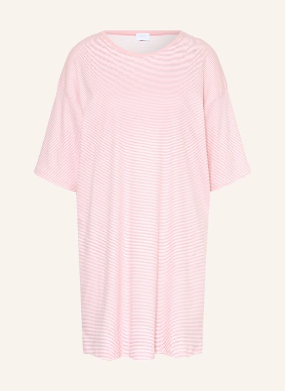 mey SIMPLE STRIPES nightdress with 3/4 sleeves PINK / WHITE