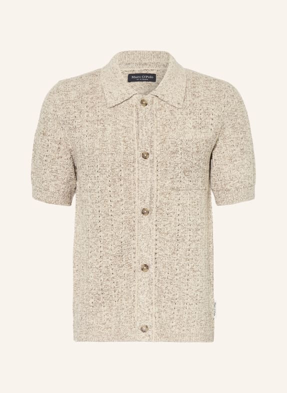 Marc O'Polo Strickhemd Slim Fit BEIGE