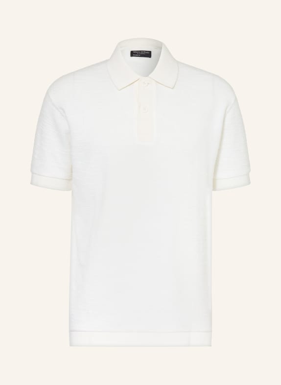 Marc O'Polo Strick-Poloshirt Relaxed Fit WEISS
