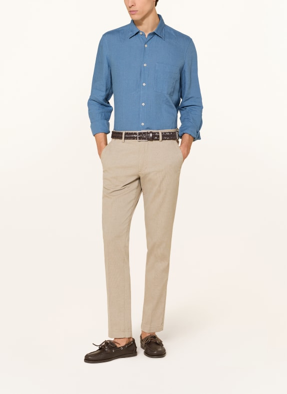Marc O'Polo Linnen overhemd Regular Fit BLAUW