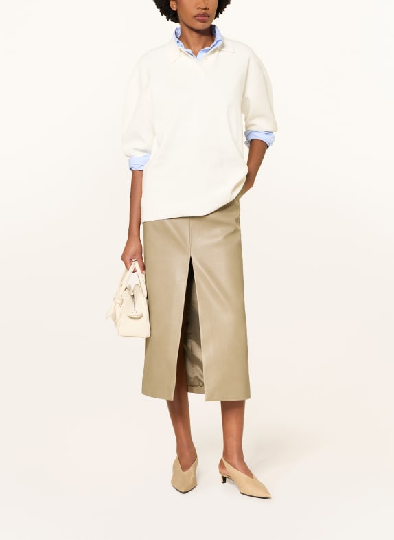 The Frankie Shop Gebreid poloshirt NOLA WIT
