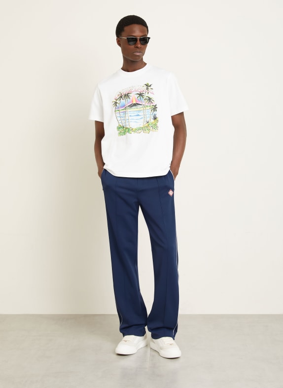 Casablanca T-shirt WIT / ROZE / LICHTGROEN