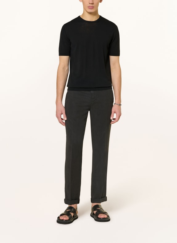 roberto collina gebreid shirt ZWART
