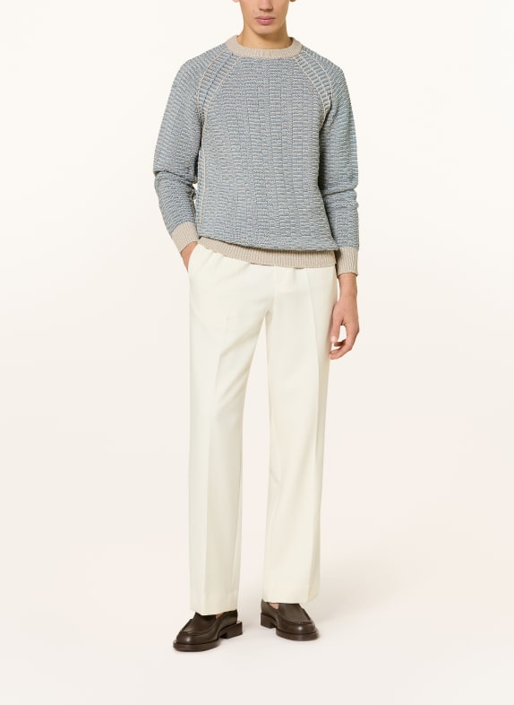 roberto collina trui BEIGE / LICHTBLAUW