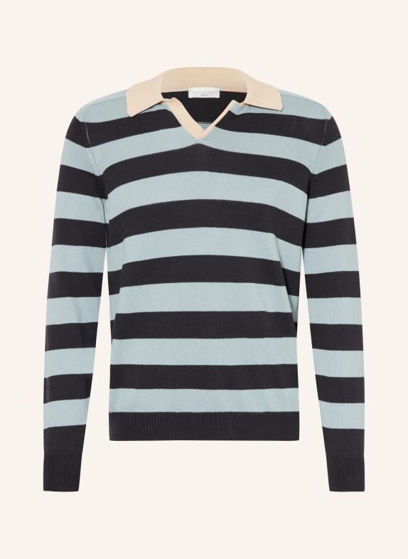 roberto collina svetr TMAVĚ MODRÁ / BÉŽOVÁ / TYRKYSOVÁ