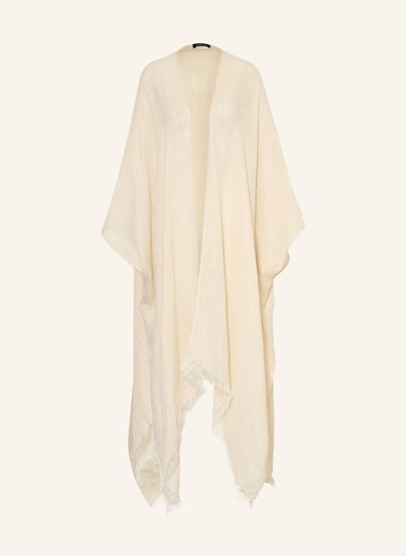 FABIANA FILIPPI Caftan en lin avec fil pailleté ÉCRU / OR