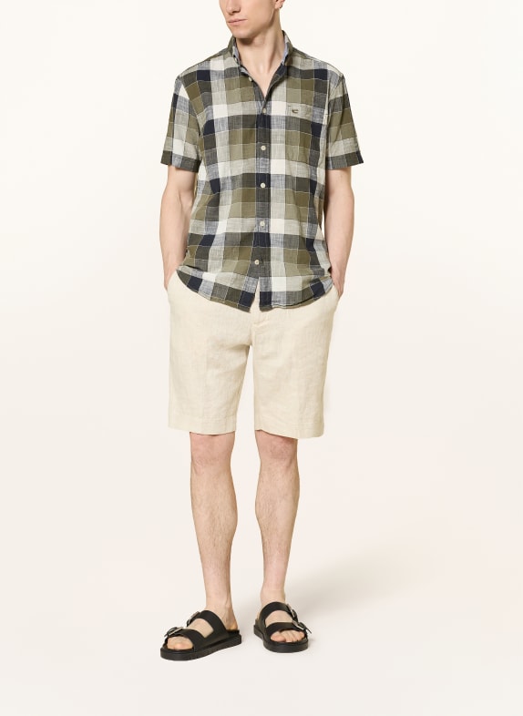 camel active Korte mouwen overhemd Regular Fit KAKI / CRÈME / ZWART