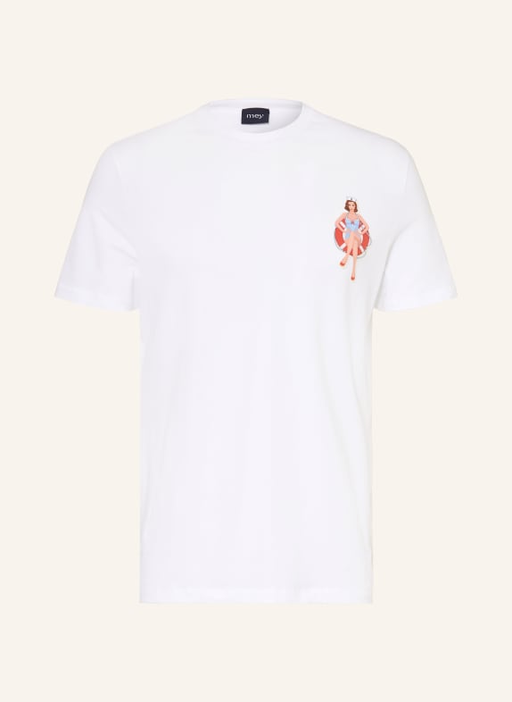 mey Koszulka nocna seria WAVE SWING BIAŁY / JASNOCZERWONY / JASNONIEBIESKI