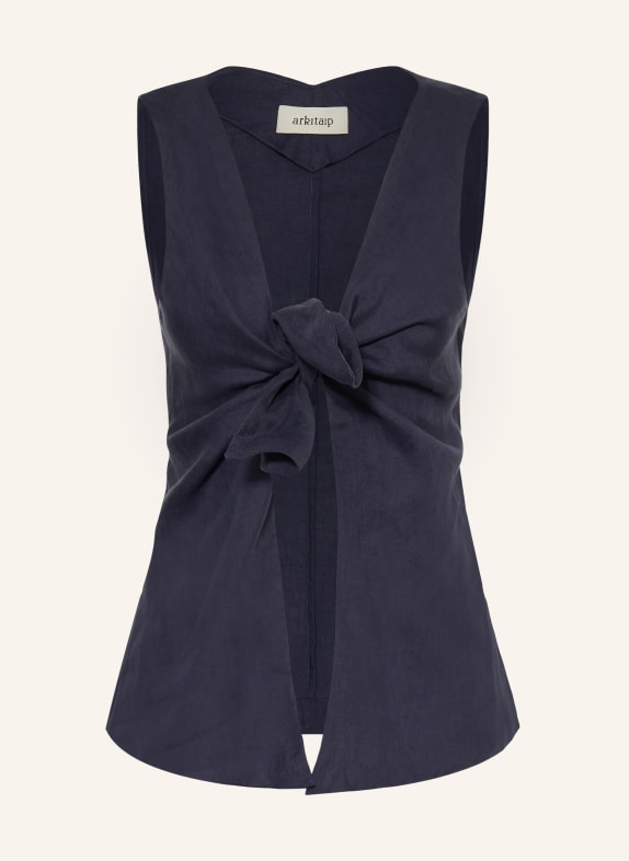 arkitaip Leinenweste LUCIA DUNKELBLAU