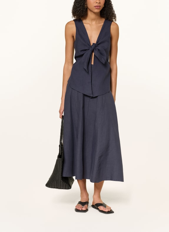 arkitaip Leinenweste LUCIA DUNKELBLAU