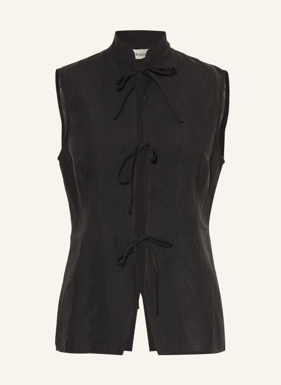 arkitaip ALMA linen vest BLACK