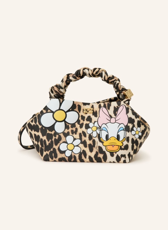 GANNI BOU SMALL DAISY handbag LIGHT BROWN / BLACK