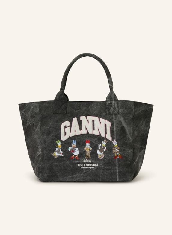 GANNI Shopper MEDIUM BLACK