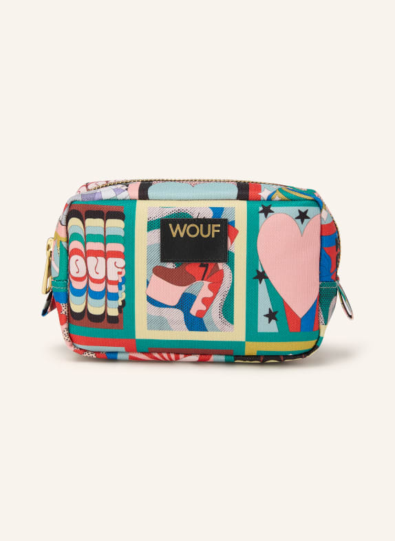 WOUF Kosmetiktasche DISCOBABE GRÜN / GOLD / ROT
