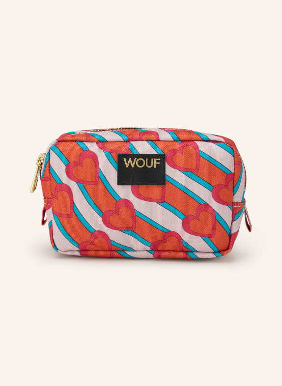 WOUF Kosmetiktasche HEARTBEAT ORANGE / GOLD / BLAU