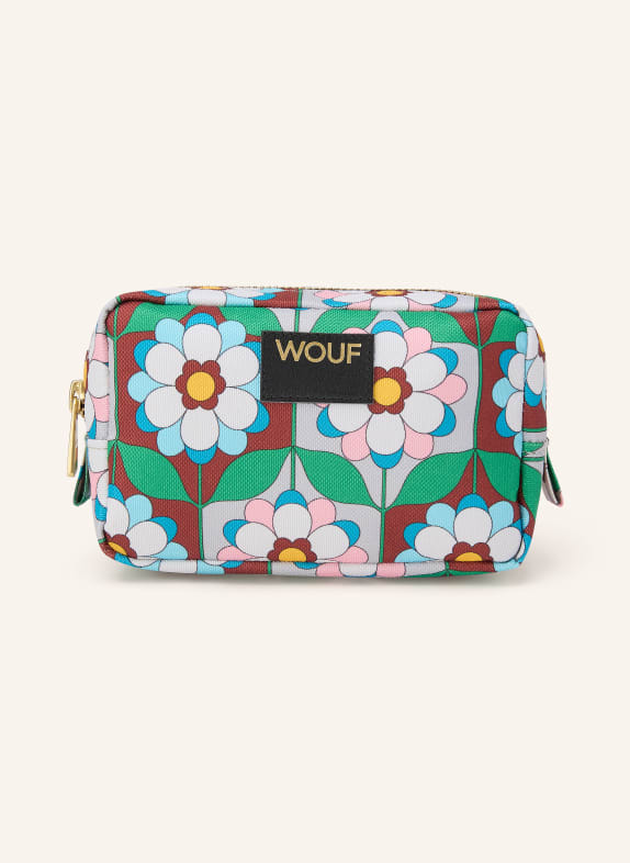 WOUF Kosmetiktasche KALEIDO GRÜN / GOLD / WEISS