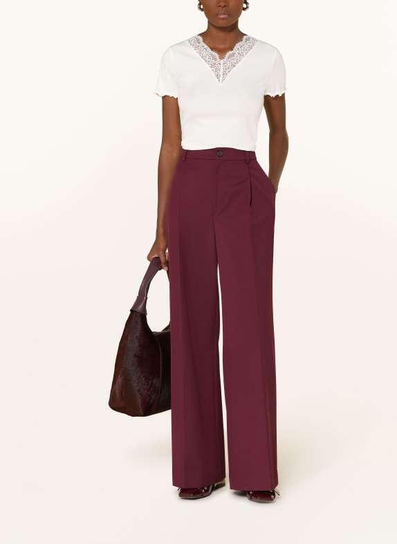 darling harbour T-Shirt mit Spitze OFFWHITE