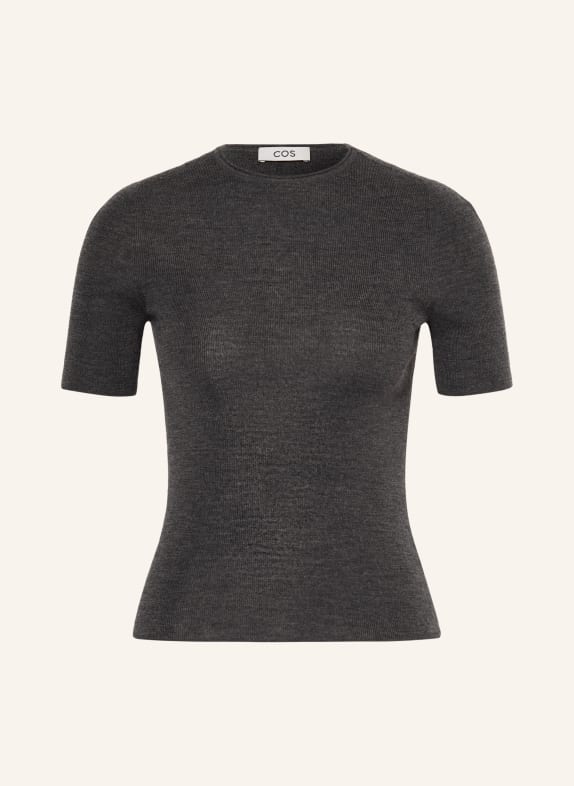 COS Merino wool knit shirt DARK GRAY