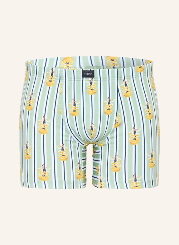 mey Boxershorts Serie FIZZ & FLAVOURS HELLGRÜN / GELB / WEISS