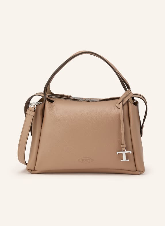 TOD'S Handtasche BAULETTO MEDIUM BEIGE / SILBER