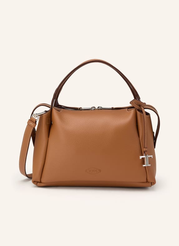 TOD'S Handtasche BAULETTO MEDIUM CAMEL / SILBER