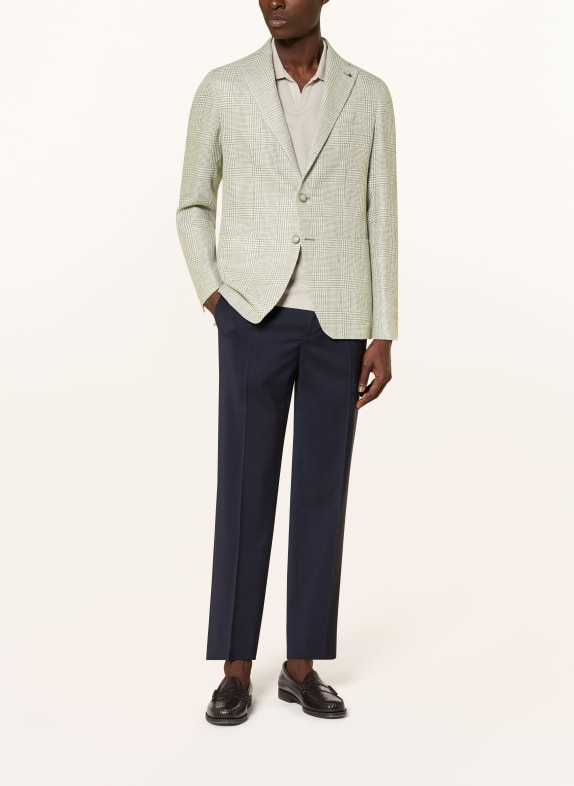 TAGLIATORE Slim fit-jakke i hør LYSEGRØN / HVID