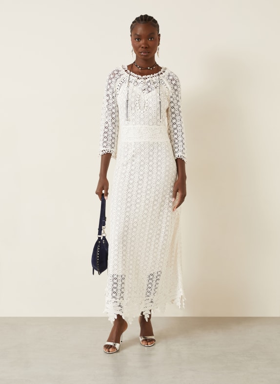 ISABEL MARANT Spitzenkleid HAYRA mit 3/4-Arm WEISS