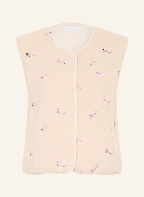 OH APRIL Kamizelka z futerkiem MAGNOLIA KREMOWY / RÓŻOWY / OLIWKOWY