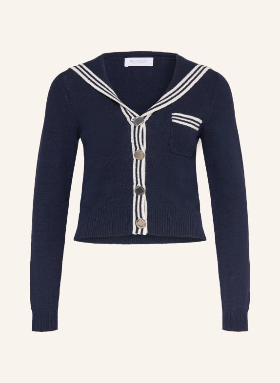 Rich & Royal Strickjacke DUNKELBLAU / WEISS