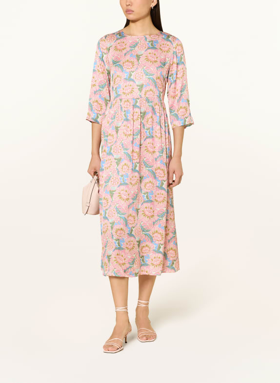 Rich & Royal Sukienka z rękawami 3/4 BLADORÓŻOWY / ZIELONY / NIEBIESKI