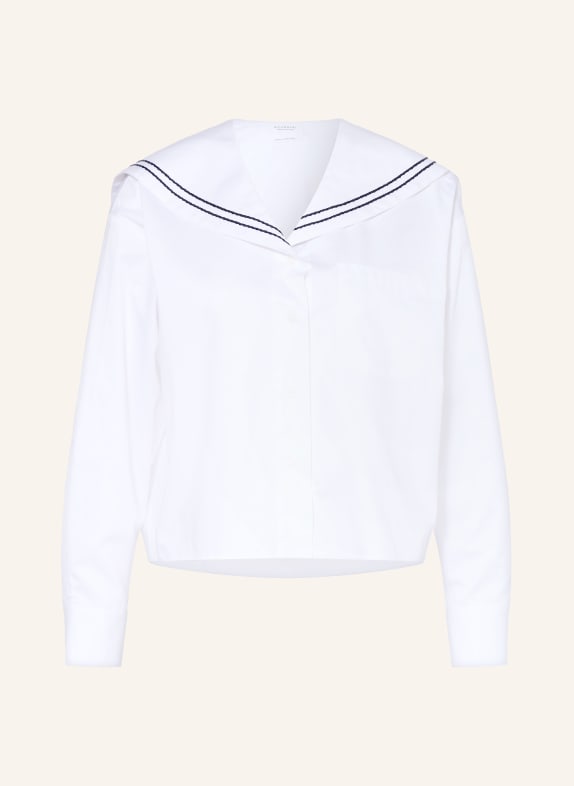 Rich & Royal Bluse WEISS / DUNKELBLAU