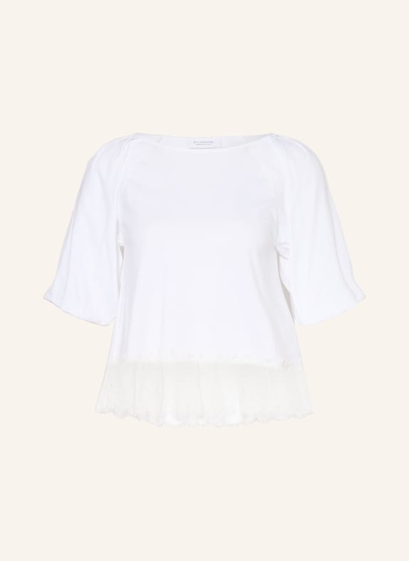 Rich & Royal T-Shirt mit Spitze WEISS