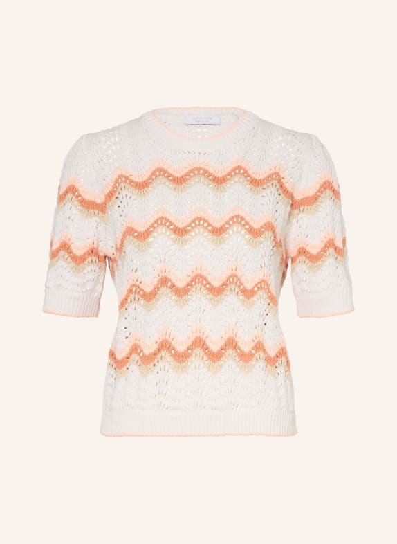 Rich & Royal koszulka z dzianiny BIAŁY / JASNOPOMARAŃCZOWY / CIEMNOPOMARAŃCZOWY