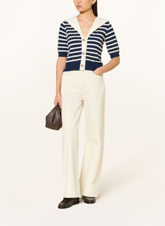 Rich & Royal vest DONKERBLAUW / ECRU