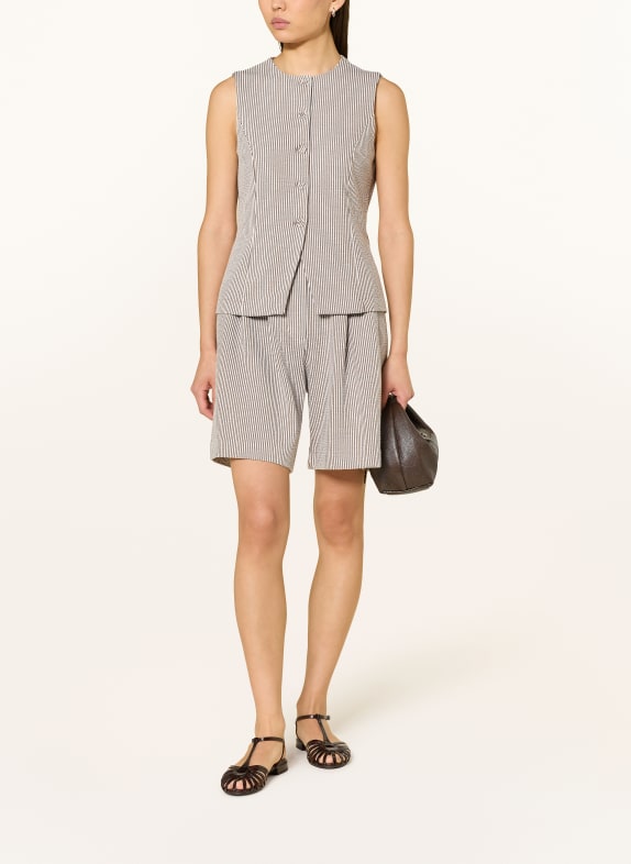 Rich & Royal Blazerweste aus Jersey BRAUN / ECRU