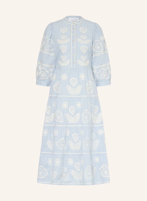 Rich & Royal Šaty s 3/4 rukávem TMAVĚ MODRÁ / BÍLÁ