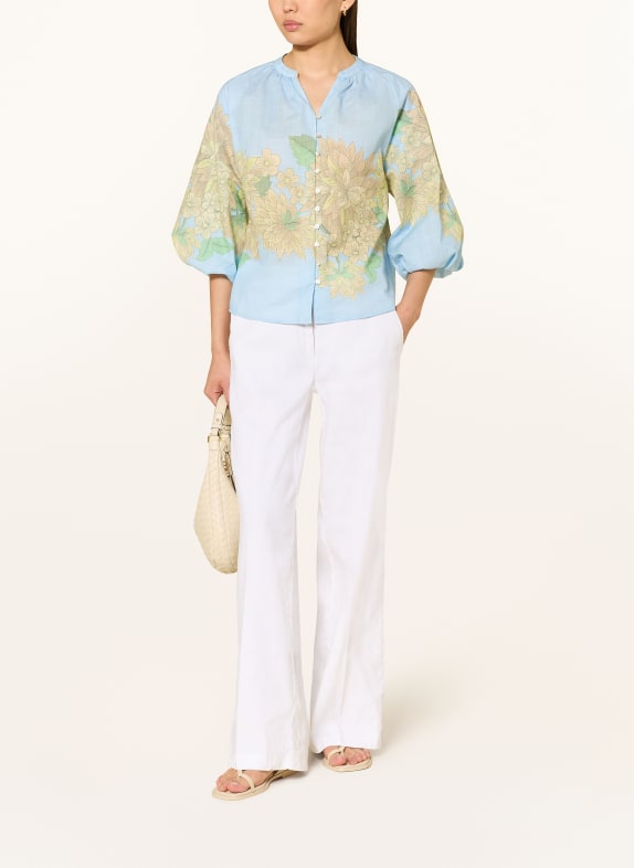 Rich & Royal Blouse met 3/4-mouwen LICHTBLAUW / LICHTORANJE / LICHTGROEN