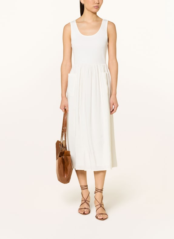 Rich & Royal Kleid im Materialmix WEISS