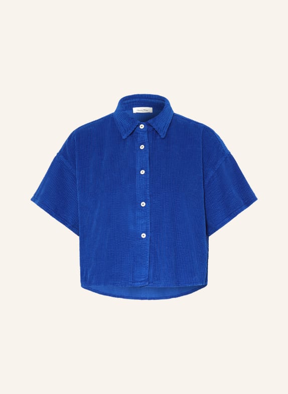 American Vintage PADOW corduroy shirt blouse BLUE