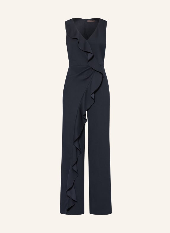 Vera Mont Jersey-Jumpsuit mit Volants DUNKELBLAU