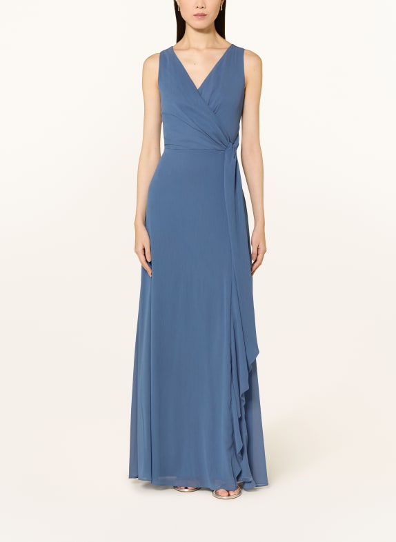 Vera Mont Abendkleid in Wickeloptik BLAU