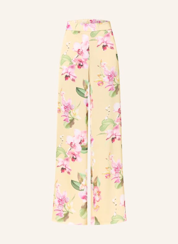 V by Vera Mont Marlenehose aus Satin GELB / ROSA / GRÜN