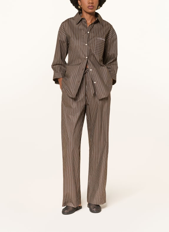 by Aylin Koenig Marlene-broek LILIA MARRON FONCÉ / COGNAC / WIT