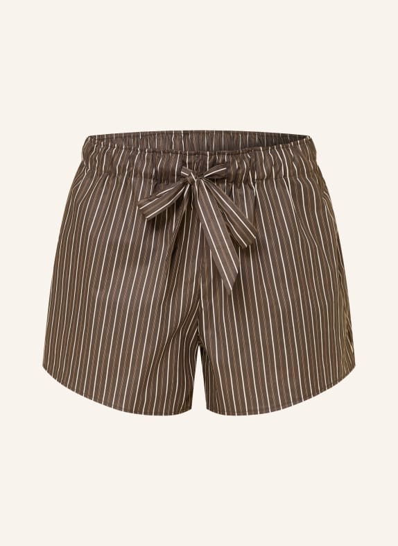 by Aylin Koenig Short AVI MARRON FONCÉ / COGNAC / BLANC