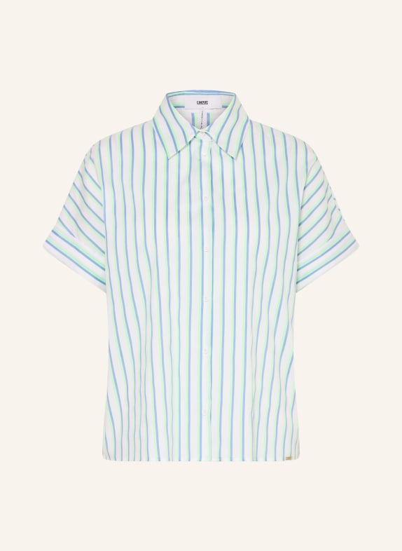 CINQUE Hemdbluse CITAMM BLAU / NEONGRÜN / WEISS