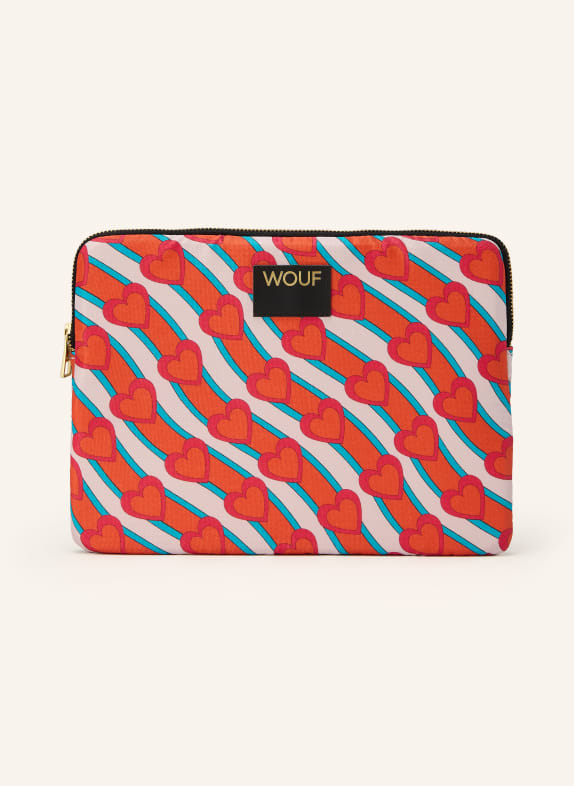 WOUF Laptop sleeve CUTE LIGHT RED / GOLD / LIGHT PINK